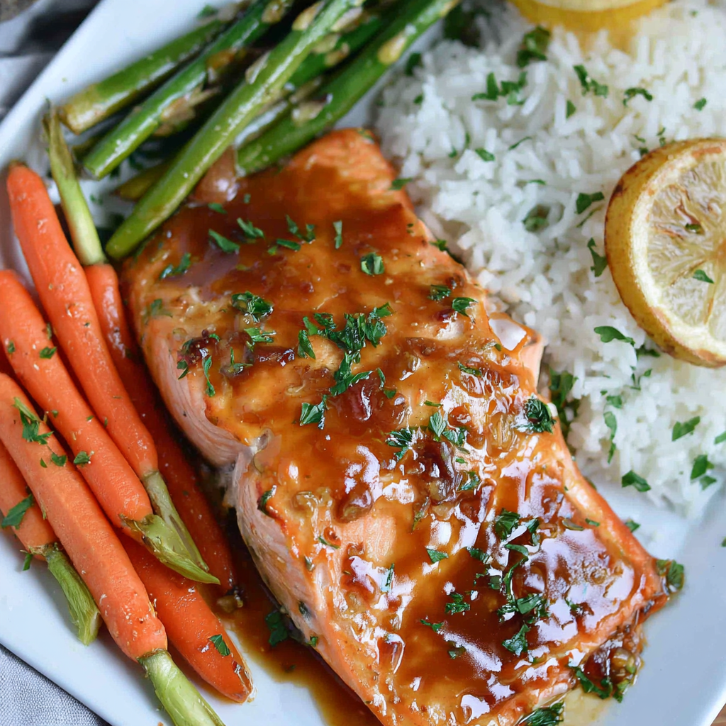 Honey baked steelhead trout on foil with lemon and herbs